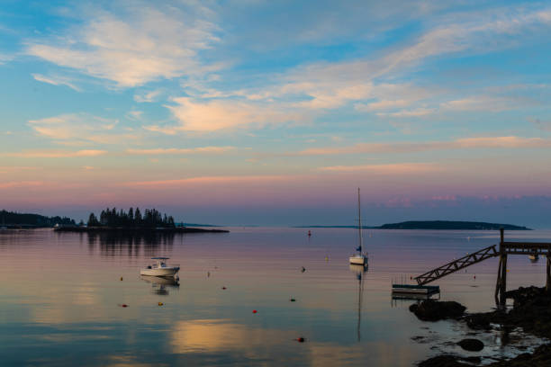 istock Mesmerizing scenery of a sea at sunset 1464414082