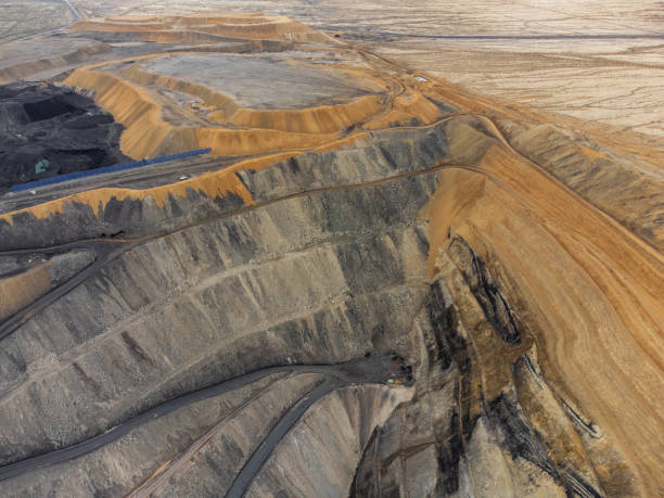istock Coal mine pit located in Qinghai Province, China. 1464417252