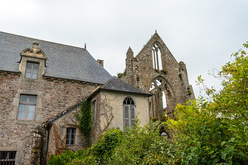 A ruined church of Abbaye de Beauport in Paimpol, Cotes-d'Armor department, Brittany,northwest France