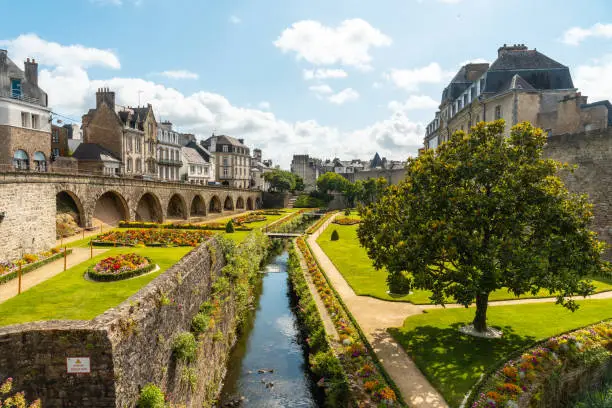 Photo of Lovely Remparts Gardes and buildings on a sunny day in Vannes, France
