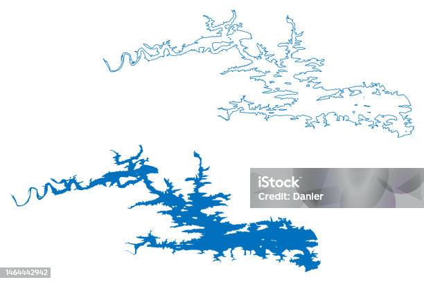 Degray Lake Degray Reservoir Map Vector Illustration Scribble Sketch Degray ...