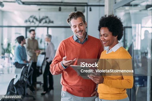 istock Business people in the office. 1464444500