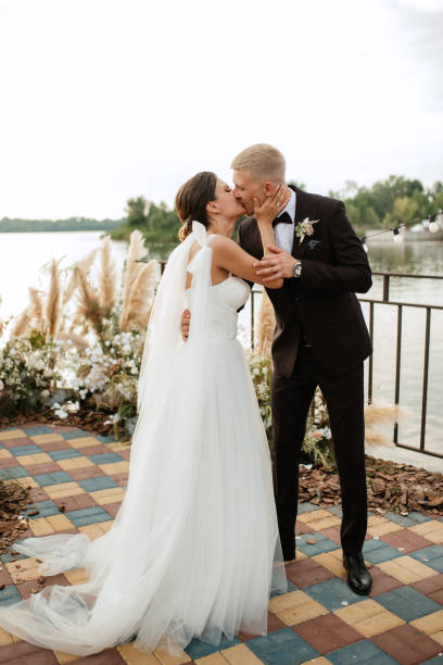istock wedding ceremony on a high pier near the river 1464444579