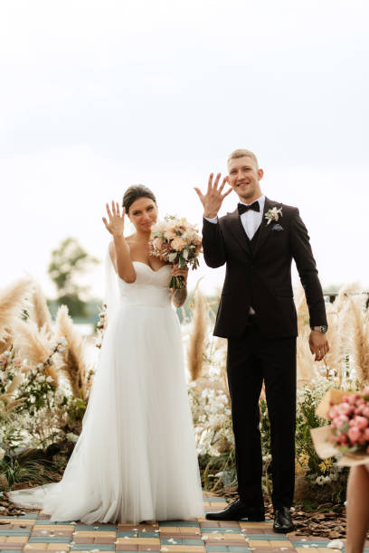 istock wedding ceremony on a high pier near the river 1464444930