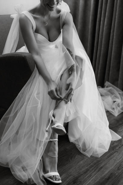 istock bride in a white dress at the training camp 1464456703