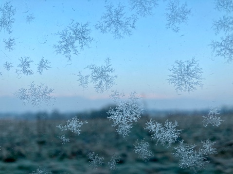 Snowflakes , nature and cold
