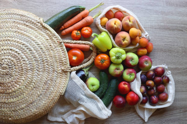 istock Bag with Various Healthy Food 1464456913
