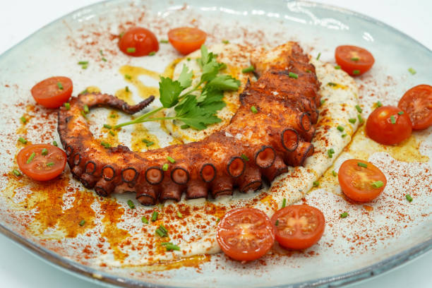 istock Octopus tentacle gourmet serving in a French restaurant 1464462087