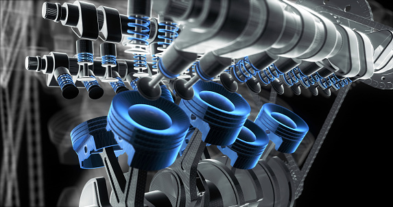 Valve Engine Animation V8 Engine Animation With Moving Engine Parts Valves And Crankshaft ...