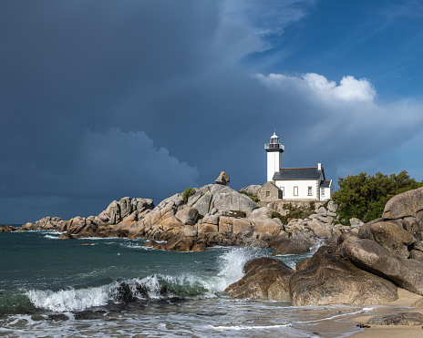 Panoramic view of the lighthouse of jose ignacio in maldonado uruguay