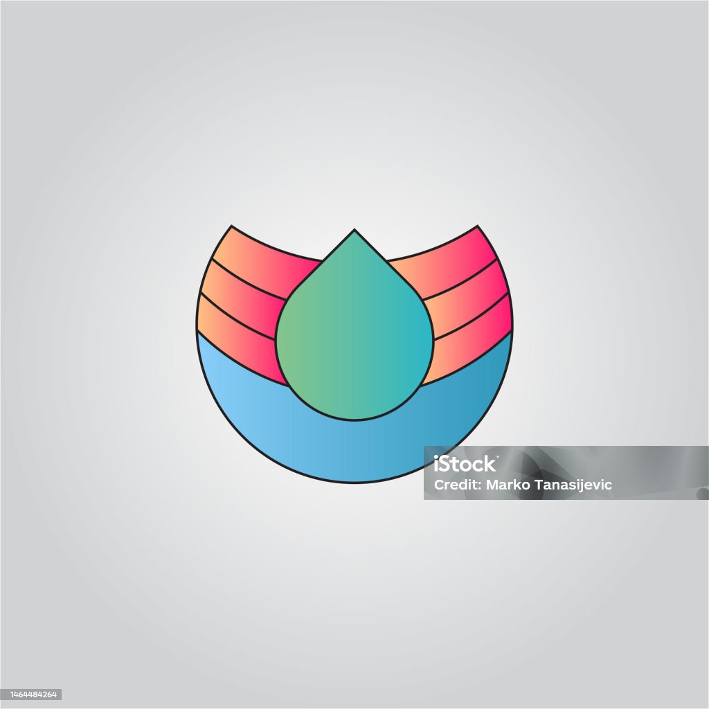 Color Drop Abstract Drop In 3 Colors With Gradient Stock Illustration - Download Image Now ...