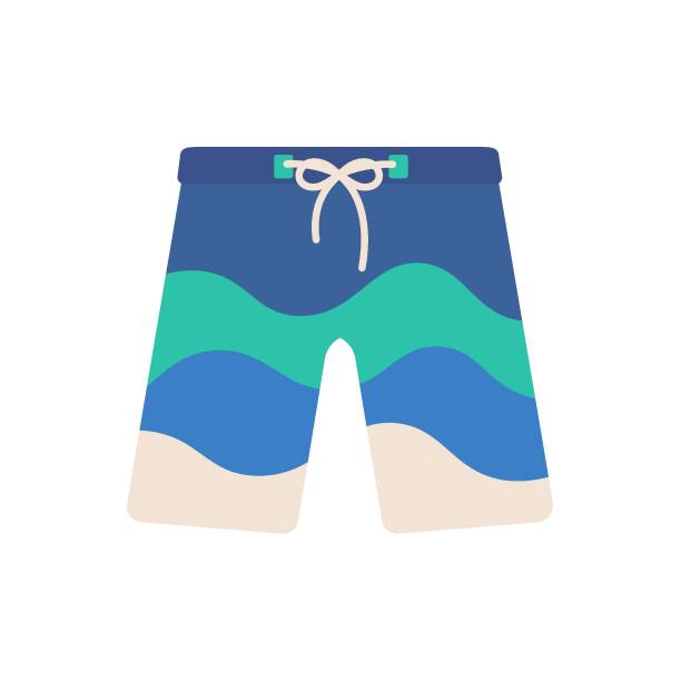 illustrations, cliparts, dessins animés et icônes de pantalon de surf. vêtements pour les activités nautiques en surf. détente balnéaire estivale - bodysurfing