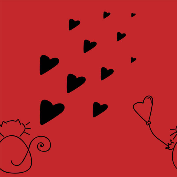 vektor. nahtmuster für valentinstag, geburtstag, frauentag und hochzeitsdesign. farbenfroher hintergrund im cartoon-stil, handgezeichnete symbole. das konzept von liebe, verliebtheit, leidenschaft. - mail correspondence romance passion stock-grafiken, -clipart, -cartoons und -symbole