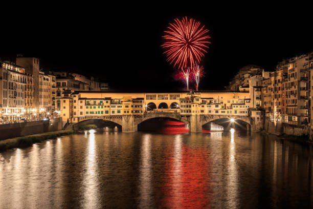 istock Ponte Vecchio with fireworks, Florence, Italy 1464494933