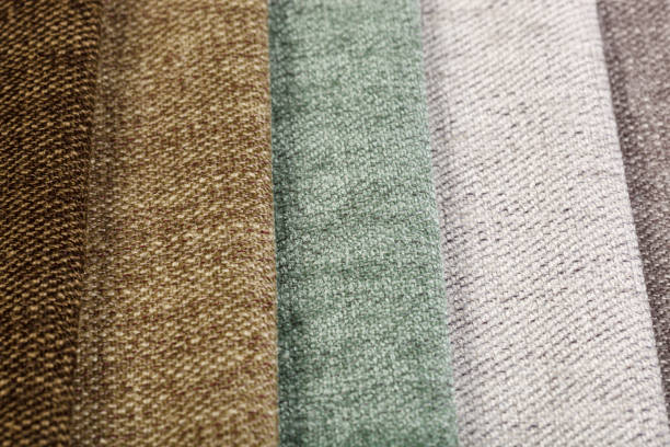 織り目加工の生地のさまざまなサンプル - carpet sample ストックフォトと画像