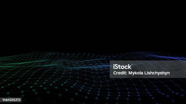 Abstract Data Particles Abstract Technology Wave Of Particles Big Data Visualization Vector ...