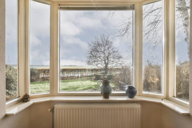 istock a view of the countryside from a window with a 1464509799