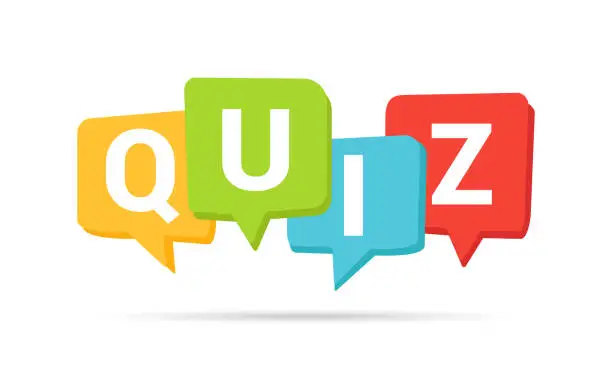 Vector illustration of Quiz logo isolated on white background.