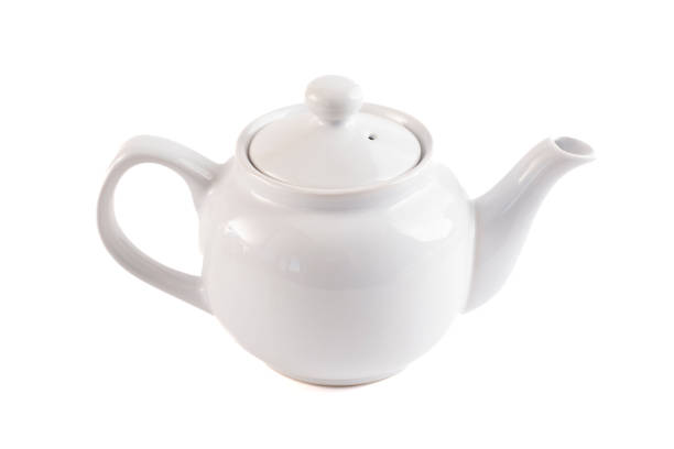 istock Single White Teapot Isolated on a White Backgroung 1464514313
