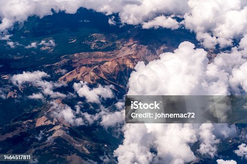 istock Aerial view of clouds over the Foothills 1464517811