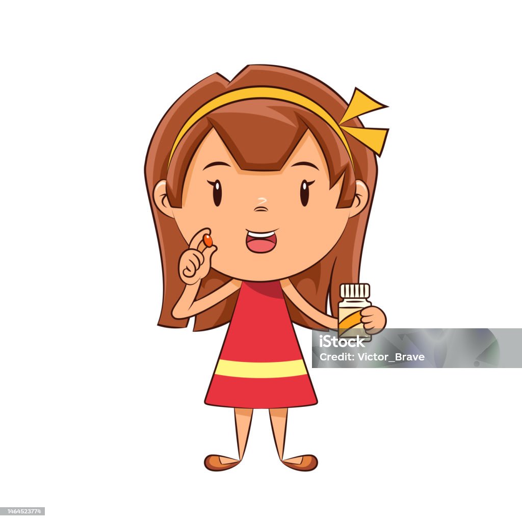 Girl Taking Vitamins Stock Illustration Download Image Now Taking girl-taking-vitamins-stock-illustration-download-image-now-taking
