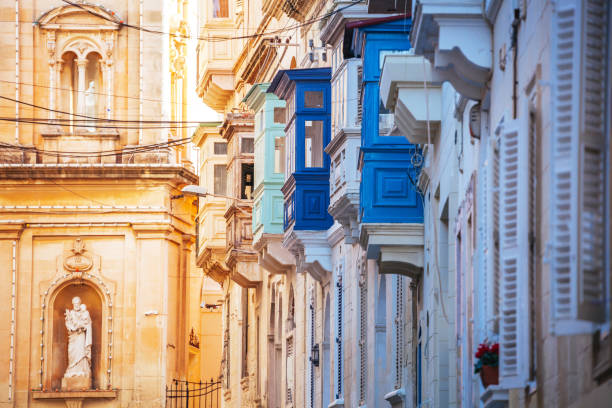 istock Traditional colorful balconies in Malta 1464524505