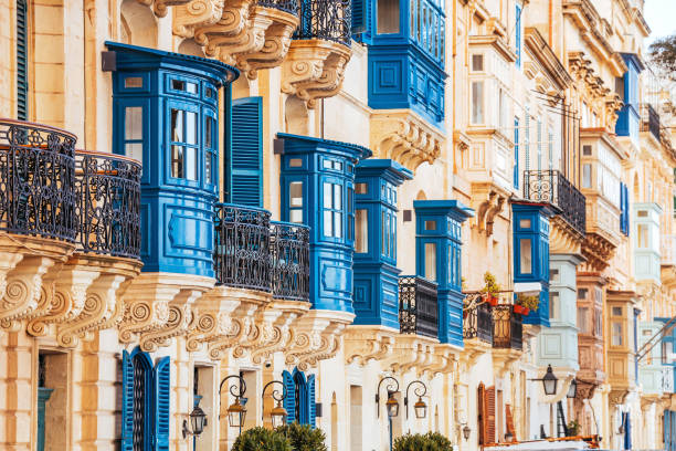 istock Traditional colorful balconies in Malta 1464524801