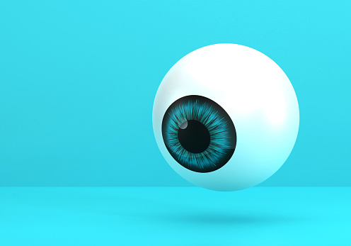 Abstract Human Eye On Blue Background