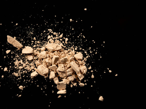 istock Color makeup powder on black background 1464539068