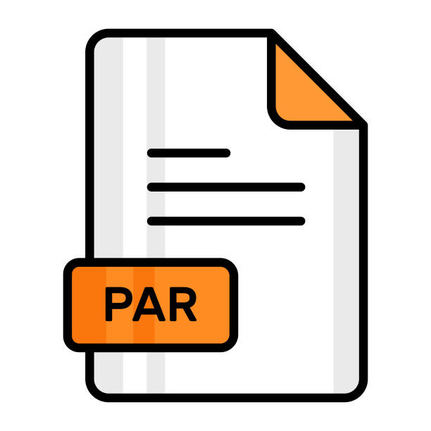 An amazing vector icon of PAR file, editable design An amazing vector icon of PAR file, editable design par stock illustrations