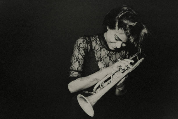 istock The female jazz musician. 1464539172