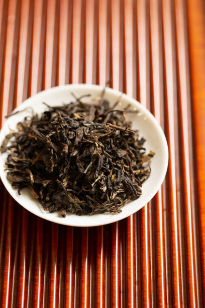 istock Puer tea dried on a bamboo board 1464539829
