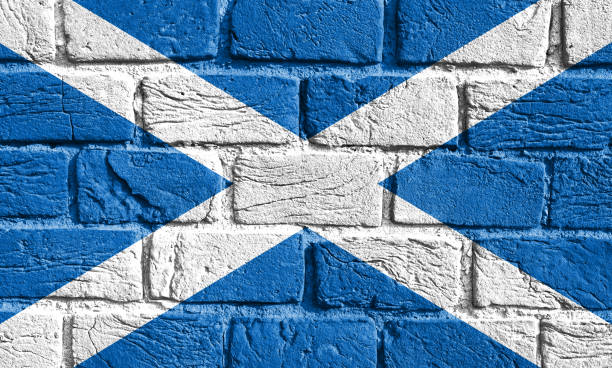 istock Flag of Scotland on the wall 1464539955