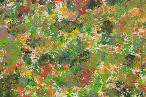 Camouflage military background painted with paints on paper, camouflage