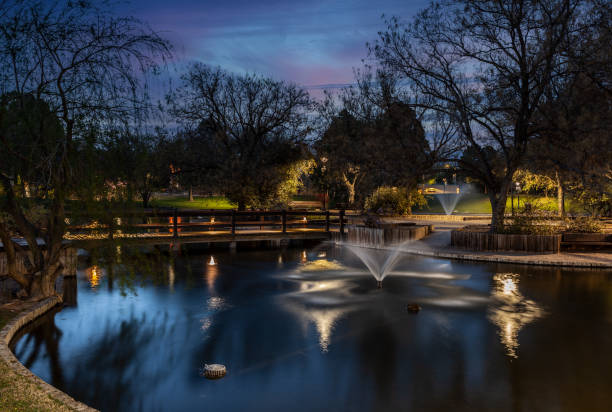 Duck Pond at the University of New Mexico, Albuquerque stock photo
