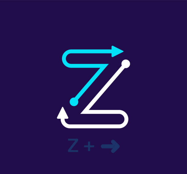 線形文字のzロゴ。ユニークなロゴ。 - アルファベットのz点のイラスト素材／クリップアート素材／マンガ素材／アイコン素材