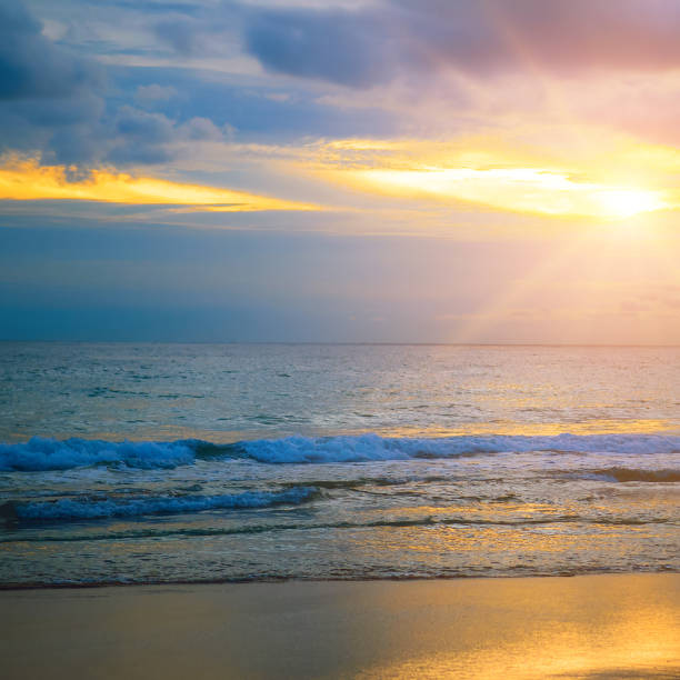 istock Beautiful tropical sea and sunrise. 1464567213