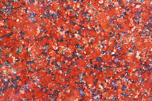 Red granite surface