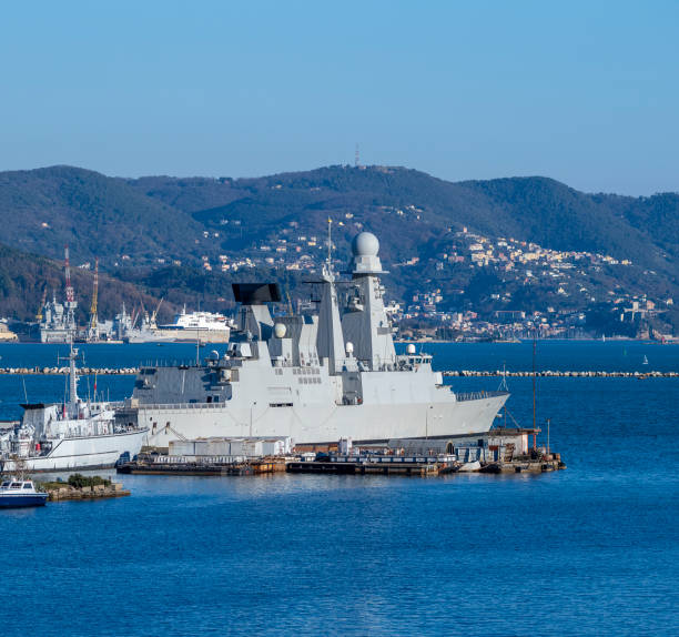 istock Naval ships at La Spezia in Italy 1464573570