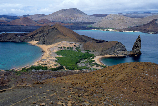 Bartholomew Island panoramic view, Galapagos Islands National Park, Ecuador.