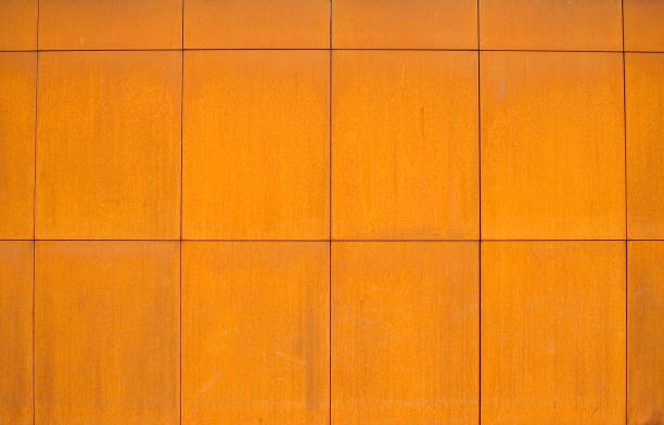 istock Detail of modern architecture corten building. 1464585461