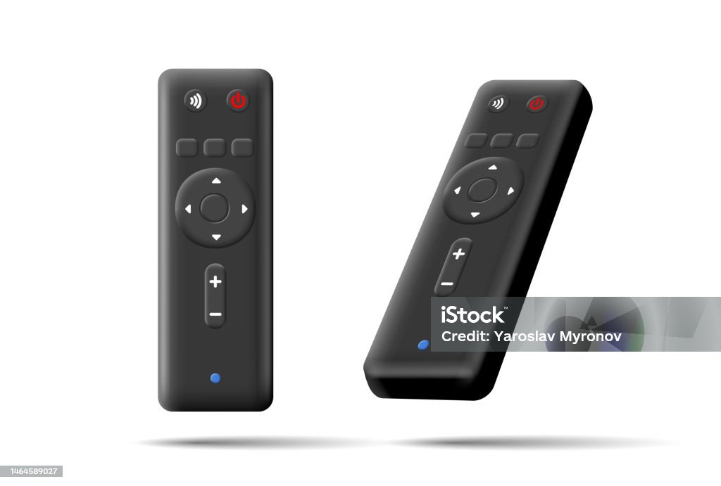 Modern Vector Control 3d Black Modern Control Panel For Tv And Other Electrical Devices ...