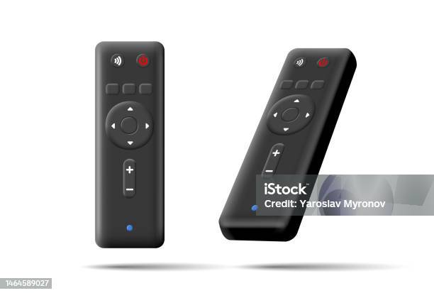 Modern Vector Control 3d Black Modern Control Panel For Tv And Other Electrical Devices ...