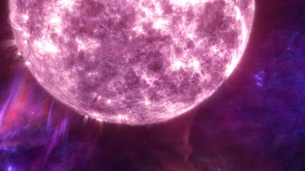 istock Stellar Giant Supermassive Sun and Hostile Dark Matter Nebula Close Shot 1464591100