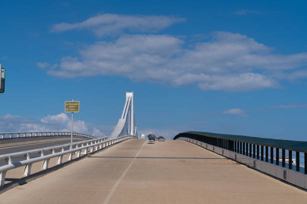 istock Path over Ebro river bridge, Ebro Delta, Tarragona, Catalonia, Spain named Sant Jaume d`Enveja new bridge 1464593321