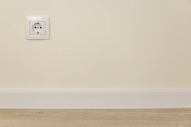 istock European type wall outlet. Place for text, copy space. 1464602318