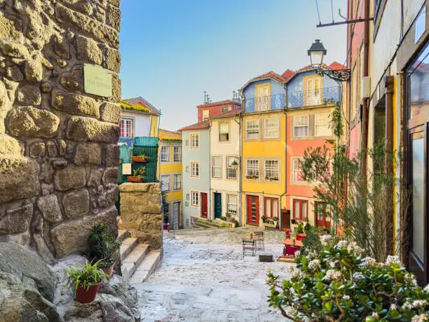 Photo of Largo da Pena Ventosa in Porto, Portugal. Quiet square in old city centre