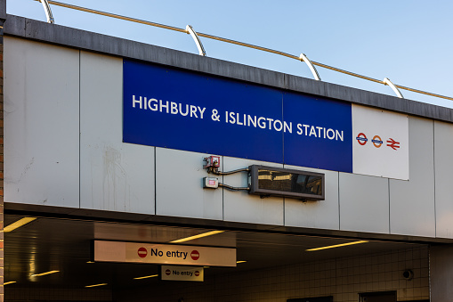 Highbury & Islington is a London Underground and National Rail interchange station in the London Borough of Islington, north London. Shot on 8 February 2023.