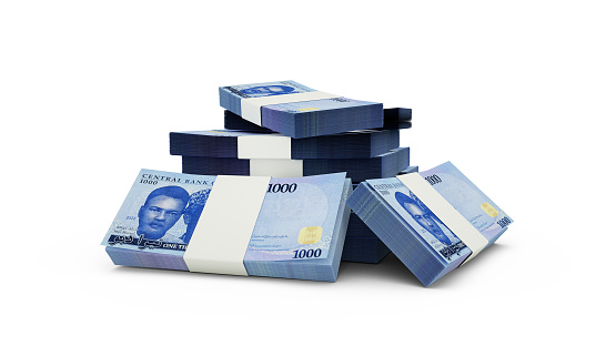 Roll of euro banknotes