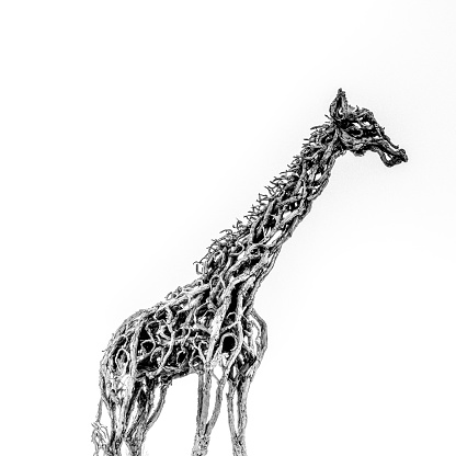 Rattan giraffe model